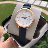 Fossil Jacqueline White Dial Blue Leather Strap Watch for Women - ES3843 Authentic Buy Shop Now