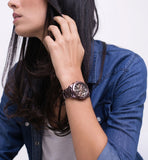 Fossil Perfect Boyfriend Multifunction Maroon Dial Maroon Steel Strap Watch for Women - ES4110 Authentic Buy Shop Now