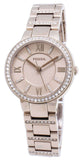 Fossil Virginia Pink Dial Pink Steel Strap Watch for Women - ES4482 Authentic Buy Shop Now