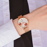Fossil Jacqueline Three-Hand White Dial Rose Gold Mesh Bracelet Watch for Women - ES4534 Authentic Buy Shop Now
