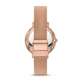 Fossil Jacqueline Quartz Rose Gold Dial Rose Gold Mesh Strap Watch for Women - ES4628 Authentic Buy Shop Now