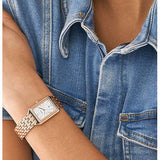 Fossil Raquel Three Hand Date White Dial Rose Gold Steel Strap Watch For Women - ES5271 Authentic Buy Shop Now