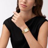 Fossil Raquel Three Hand Mother of Pearl Dial Gold Steel Strap Watch For Women - ES5304 Authentic Buy Shop Now