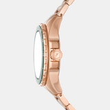 Fossil Blue Dive Three Hand Green Dial Rose Gold Steel Strap Watch For Women - ES5371 Authentic Buy Shop Now