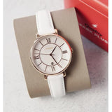 Fossil Jacqueline Quartz Mother of Pearl White Dial White Leather Strap Watch for Women - ES4579 Authentic Buy Shop Now