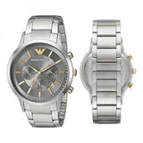 Emporio Armani Quartz Grey Dial Silver Steel Strap Watch For Men - AR11047 Authentic Buy Shop Now