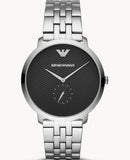 Emporio Armani Classic Quartz Black Dial Silver Steel Strap Watch For Men - AR11161 Authentic Buy Shop Now