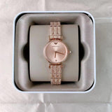 Emporio Armani Gianni T Bar Quartz Rose Gold Dial Rose Gold Steel Strap Watch For Women - AR11342 Authentic Buy Shop Now