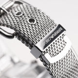 Emporio Armani Luigi Chronograph Black Dial Silver Mesh Bracelet Watch For Men - AR1811 Authentic Buy Shop Now