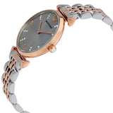Emporio Armani Gianni T Bar Grey Dial Two Tone Steel Strap Watch For Women - AR1840 Authentic Buy Shop Now