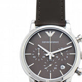Emporio Armani Classic Chronograph Brown Dial Brown Leather Strap Watch For Men - AR1734 Authentic Buy Shop Now