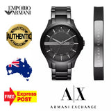 Armani Exchange Hampton Black Dial Black Steel Strap Watch For Men - AX7101 Authentic Buy Shop Now