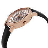 Emporio Armani Luigi Skeleton Silver Dial Black Leather Strap Watch For Men - AR60007 Authentic Buy Shop Now