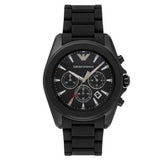 Emporio Armani Sportivo Chronograph Black Dial Black Silicone Strap Watch For Men - AR6092 Authentic Buy Shop Now