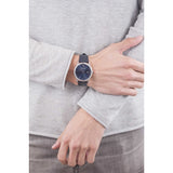 Emporio Armani Dress Quartz Blue Dial Blue Leather Strap Watch For Men - AR2501 Authentic Buy Shop Now