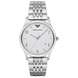 Emporio Armani Classic Silver Dial Silver Steel Strap Watch For Men - AR1867 Authentic Buy Shop Now