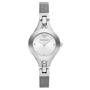 Emporio Armani Quartz Silver Dial Silver Steel Strap Watch For Women - AR7361 Authentic Buy Shop Now