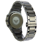 Emporio Armani Renato Chronograph Quartz Grey Dial Green Steel Strap Watch For Men - AR11117 Authentic Buy Shop Now