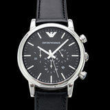Emporio Armani Dress Analog Black Dial Black Leather Strap Watch For Men - AR8029 Authentic Buy Shop Now
