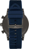 Emporio Armani Luigi Chronograph Black Dial Blue Rubber Strap Watch For Men - AR11023 Authentic Buy Shop Now