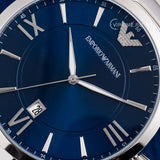 Emporio Armani Giovanni Quartz Blue Dial Silver Steel Strap Watch For Men - AR11227 Authentic Buy Shop Now