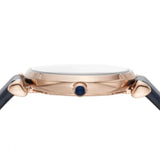 Emporio Armani Gianni T-Bar Quartz Blue Dial Blue Leather Strap Watch for Women - AR11424 Authentic Buy Shop Now