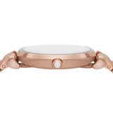 Emporio Armani Gianni T-Bar Crystals Silver Dial Rose Gold Steel Strap Watch For Women - AR11446 Authentic Buy Shop Now