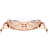 Emporio Armani Meccanico Automatic White Dial Rose Gold Mesh Strap Watch For Women - AR60063 Authentic Buy Shop Now