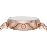 Emporio Armani Meccanico Crystals Black Dial Rose Gold Steel Strap Watch For Women - AR60043 Authentic Buy Shop Now