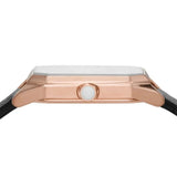 Emporio Armani Gioia Quartz Mother of Pearl Dial Black Leather Strap Watch For Women - AR11390 Authentic Buy Shop Now