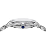 Emporio Armani Mia Three Hand Crystals Blue Dial Silver Steel Strap Watch For Women - AR11630 Authentic Buy Shop Now