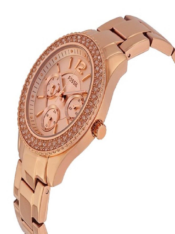 Fossil Stella Rose Gold Dial Rose Gold Steel Strap Watch for Women - ES3590 Authentic Buy Shop Now