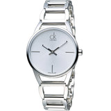 Calvin Klein Stately White Dial Silver Steel Strap Watch for Women - K3G23126 Authentic Buy Shop Now