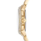 Michael Kors Camille Analog Red Dial Gold Steel Strap Watch For Women - MK7196 Authentic Buy Shop Now