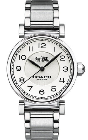 Coach Madison White Dial Silver Steel Strap Watch for Women - 14502394 Authentic Buy Shop Now