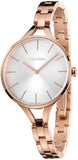 Calvin Klein Graphic Silver Dial Rose Gold Steel Strap Watch for Women - K7E23646 Authentic Buy Shop Now