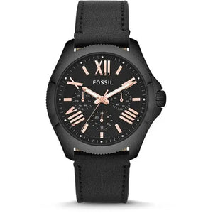 Fossil Cecile Multifunction Black Dial Black Leather Strap Watch for Men - AM4523 Authentic Buy Shop Now