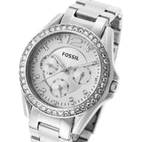 Fossil Riley Multifunction Silver Dial Silver Steel Strap Watch for Women - ES3202 Authentic Buy Shop Now