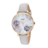 Fossil Jacqueline Mother of Pearl Dial Grey Leather Strap Watch for Women - ES4672 Authentic Buy Shop Now