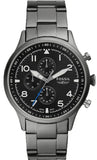 Fossil Retro Pilot Chronograph Black Dial Grey Steel Strap Watch for Men - FS5834 Authentic Buy Shop Now