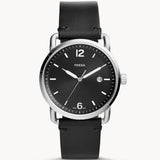 Fossil The Commuter Black Dial Black Leather Strap Watch for Men - FS5406 Authentic Buy Shop Now