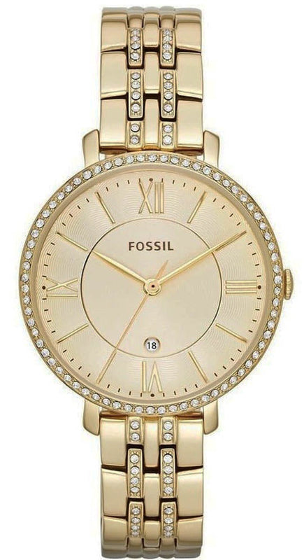 Fossil Jacqueline Gold Dial Gold Steel Strap Watch for Women - ES3547 Authentic Buy Shop Now