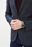 Fossil Machine Chronograph Black Dial Grey Steel Strap Watch for Men - FS4774 Authentic Buy Shop Now