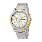 Fossil Dean Chronograph White Dial Silver Steel Strap Watch for Men - FS4795 Authentic Buy Shop Now