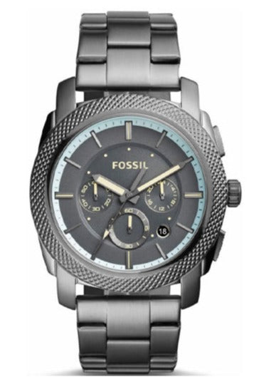 Fossil Machine Chronograph Grey Dial Grey Steel Strap Watch for Men - FS5172 Authentic Buy Shop Now