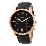 Fossil Neutra Chronograph Black Dial Black Leather Strap Watch for Men - FS5381 Authentic Buy Shop Now