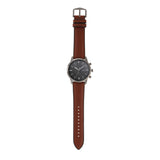 Fossil Townsman Chronograph Gray Dial Brown Leather Strap Watch for Men - FS5522 Authentic Buy Shop Now