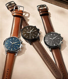 Fossil Townsman Chronograph Gray Dial Brown Leather Strap Watch for Men - FS5522 Authentic Buy Shop Now