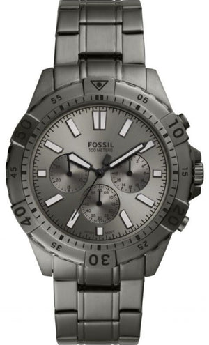 Fossil Garrett Chronograph Grey Dial Grey Steel Strap Watch for Men - FS5621 Authentic Buy Shop Now