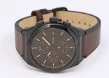 Fossil Everett Chronograph Black Dial Brown Leather Strap Watch for Men - FS5798 Authentic Buy Shop Now